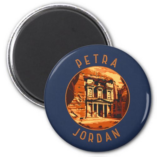 Petra Jordan Retro Distressed Circle Magnet