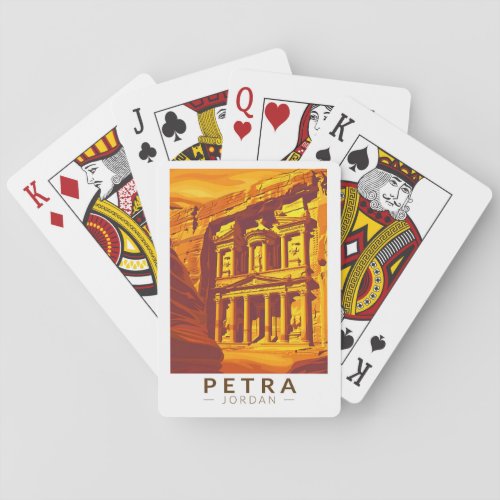 Petra Jordan Sunset Travel Art Vintage Playing Cards