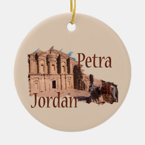 Petra Jordan The Monastery Ceramic Ornament