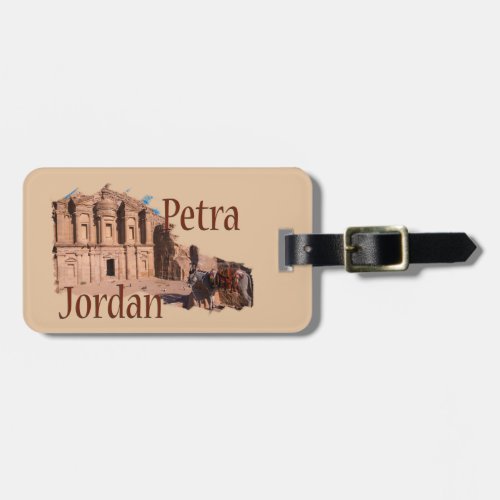 Petra Jordan The Monastery Luggage Tag
