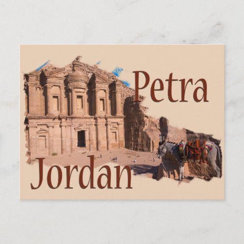 Petra Jordan The Monastery Postcard