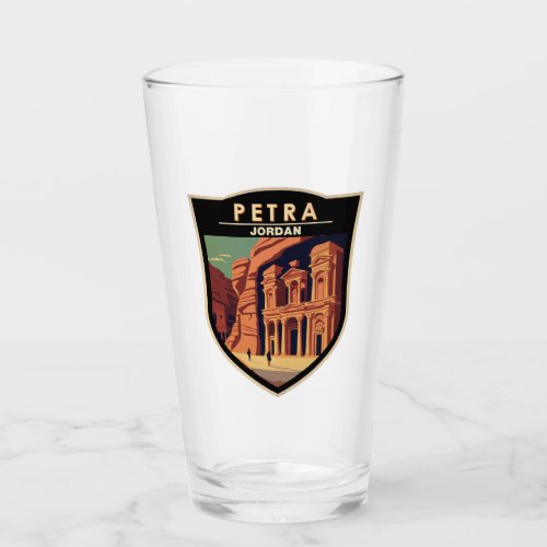 Petra Jordan Travel Art Vintage Glass