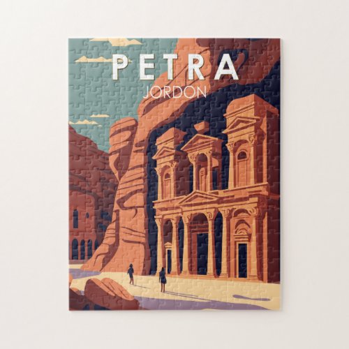 Petra Jordan Travel Art Vintage Jigsaw Puzzle