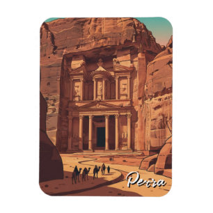 Petra Jordan Travel Magnet