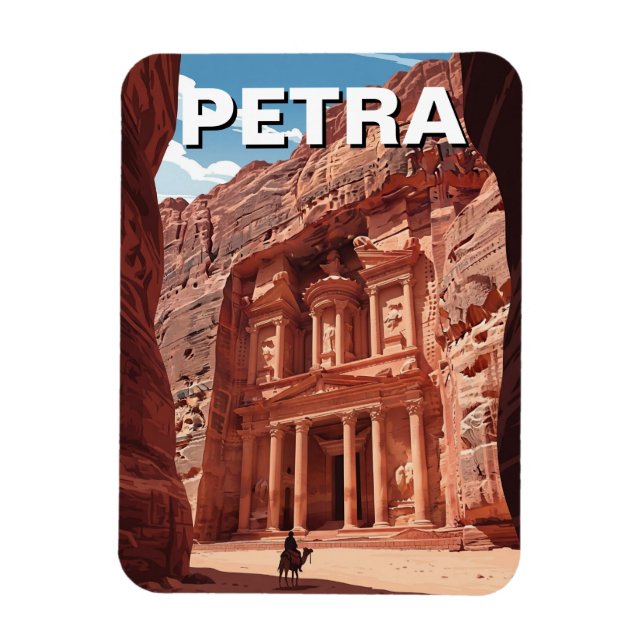 Petra Jordan Travel Magnet (Vertical)