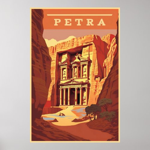 Petra Jordan Travel  Poster