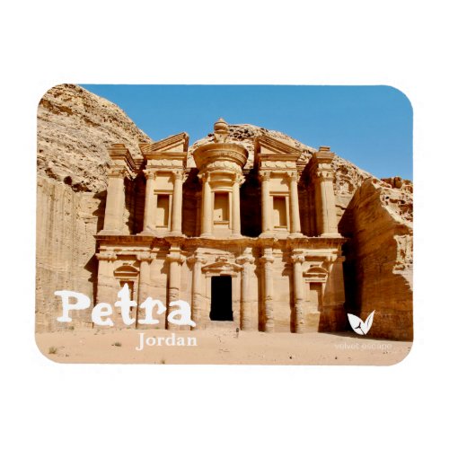 Petra monastery in Jordan magnet by Velvet Escape