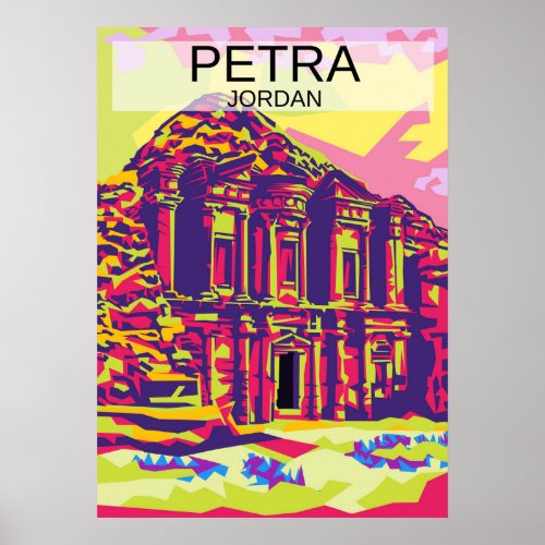 Petra monument of Jordan  Poster