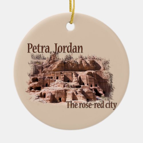 Petra Rose Red City Ceramic Ornament