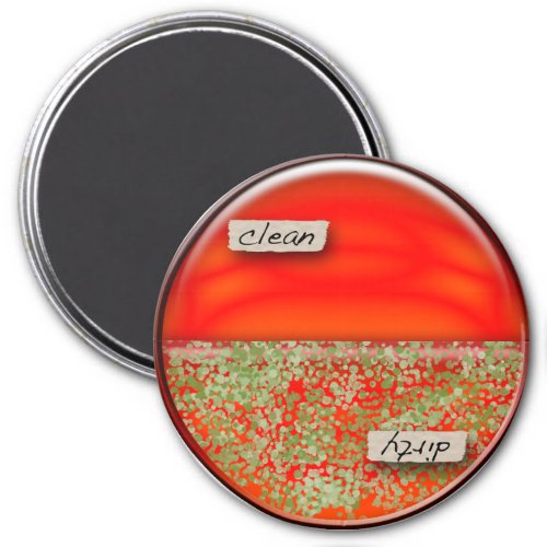 Petri Dish Clean  Dirty Dishwasher Magnet