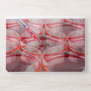 Petri Dishes with Pink Liquid and Thermometer Labo HP Laptop Skin