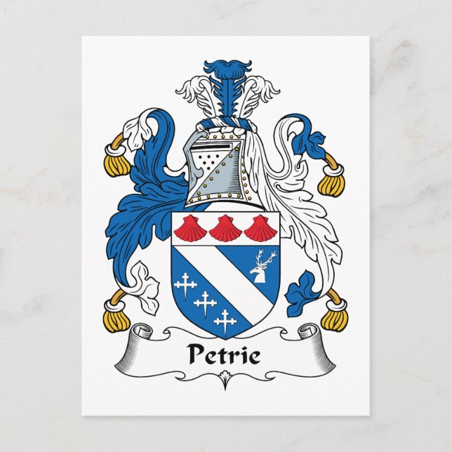 Petrie Family Crest Postcard (Front)