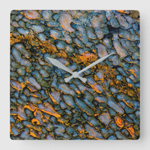 Petrified Dinosaur Bone Square Wall Clock