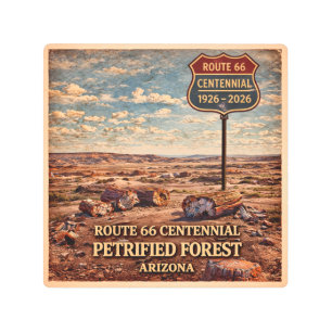 Petrified Forest Arizona Route 66 Centennial Metal Print