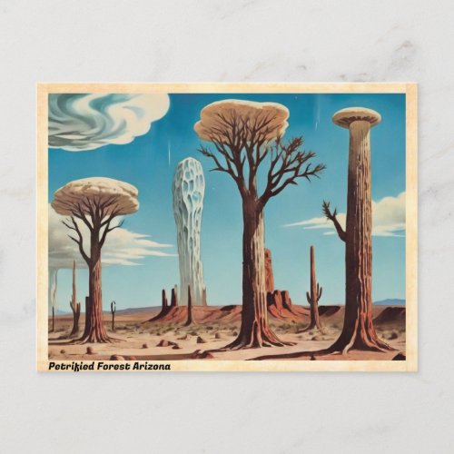 Petrified Forest Arizona Vintage Travel Postcard