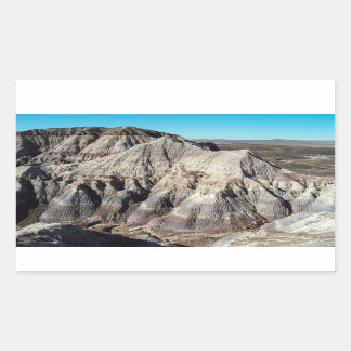 Petrified Forest Blue Mesa Badlands Desert Photo Rectangular Sticker
