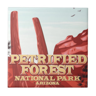 Petrified forest national park, Arizona. Ceramic Tile