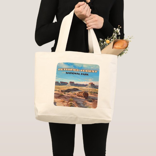 Petrified Forest National Park Arizona Desert  Large Tote Bag (Front (Product))