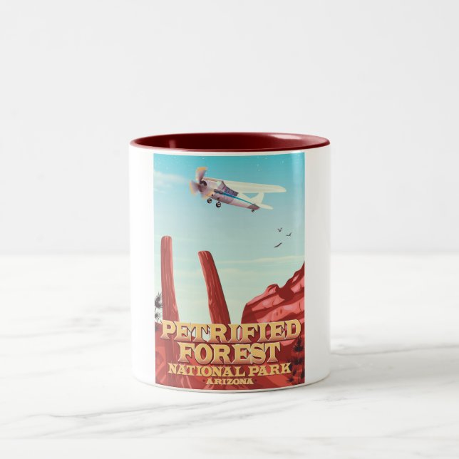 Petrified forest national park, Arizona. Two-Tone Coffee Mug (Center)
