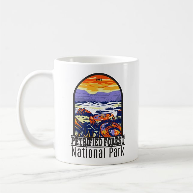 Petrified Forest National Park Arizona Vintage Coffee Mug (Left)