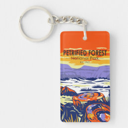Petrified Forest National Park Arizona Vintage Keychain