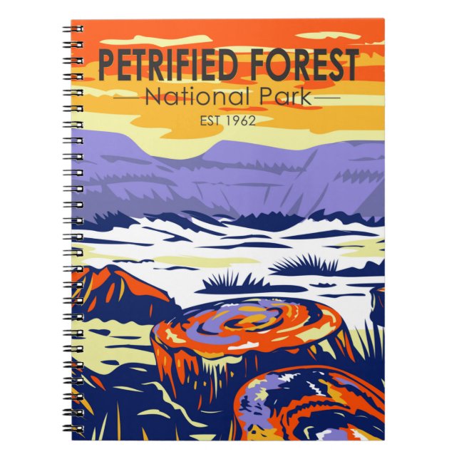 Petrified Forest National Park Arizona Vintage Notebook (Front)