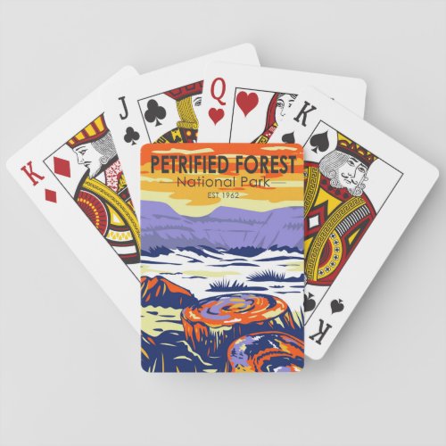 Petrified Forest National Park Arizona Vintage  Playing Cards