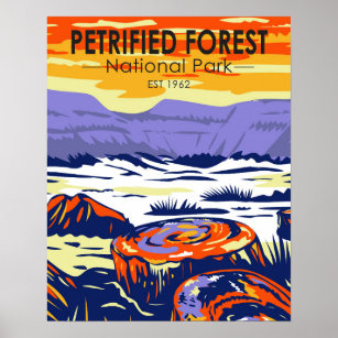 Petrified Forest National Park Arizona Vintage Poster