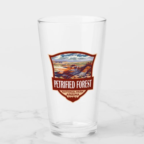 Petrified Forest National Park Illustration Retro  Glass