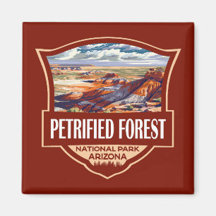 Petrified Forest National Park Illustration Retro Magnet