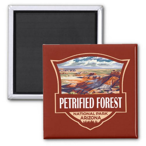 Petrified Forest National Park Illustration Retro  Magnet