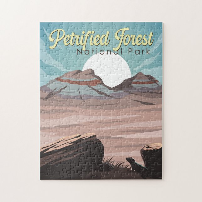 Petrified Forest National Park Illustration Travel Jigsaw Puzzle (Vertical)
