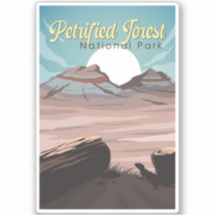 Petrified Forest National Park Illustration Travel Sticker