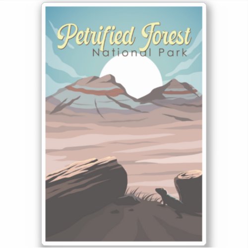 Petrified Forest National Park Illustration Travel Sticker