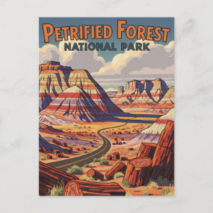 Petrified Forest National Park Landscape Postcard