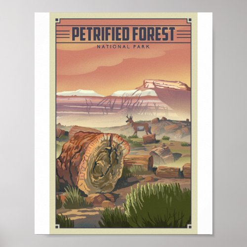 Petrified Forest National Park Litho Artwork Poster