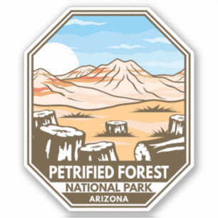 Petrified Forest National Park Minimal Retro Sticker