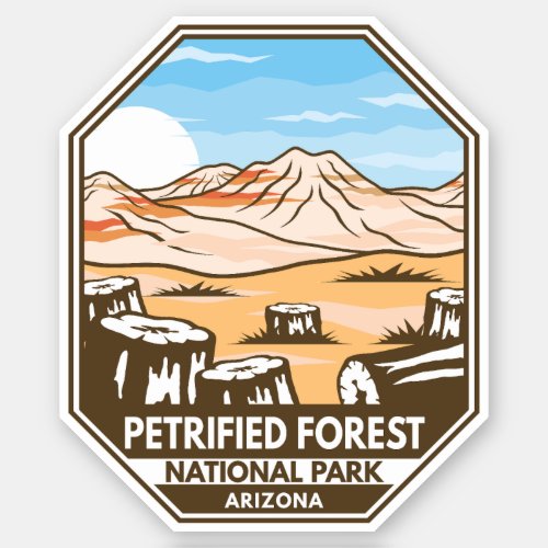 Petrified Forest National Park Minimal Retro Sticker