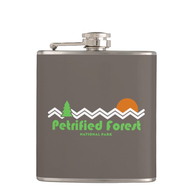 Petrified Forest National Park Retro Flask (Front)