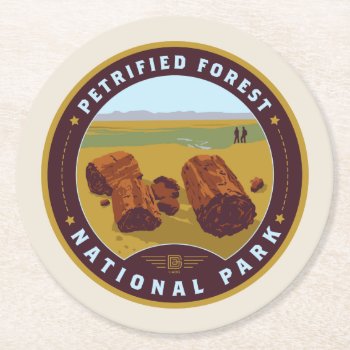 Petrified Forest National Park Round Paper Coaster by AndersonDesignGroup at Zazzle