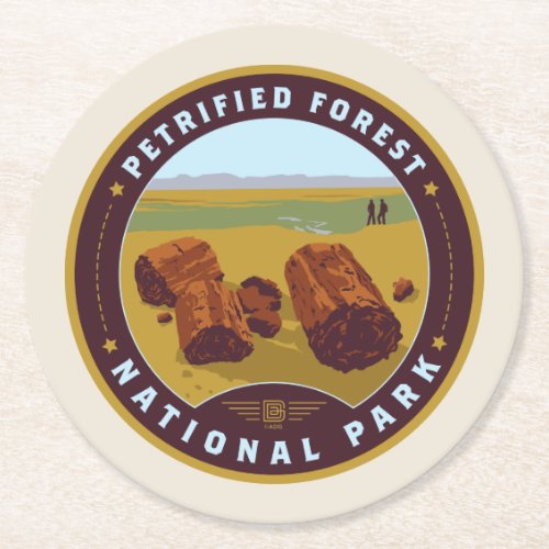 Petrified Forest National Park Round Paper Coaster