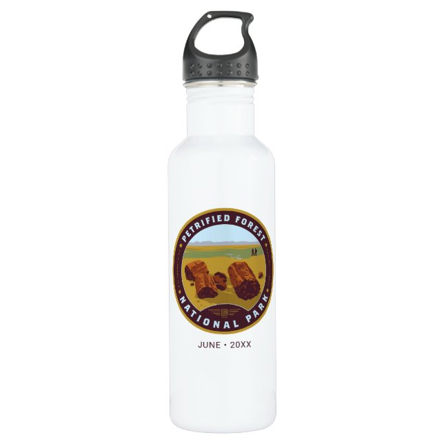 Petrified Forest National Park Stainless Steel Water Bottle (Front)