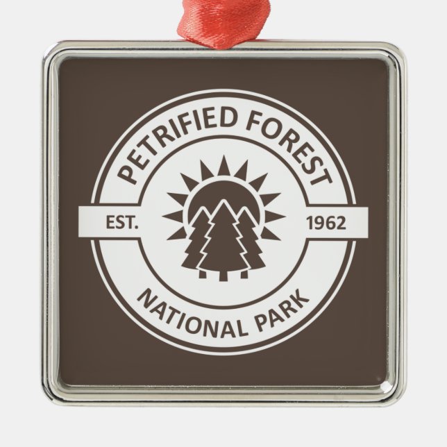 Petrified Forest National Park Sun Trees Metal Ornament (Front)