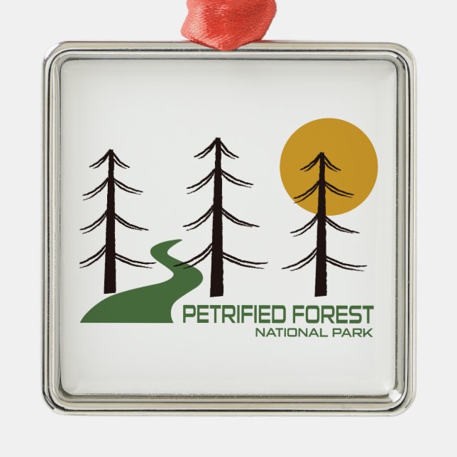 Petrified Forest National Park Trail Metal Ornament (Front)