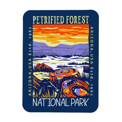 Petrified Forest National Park Vintage Distressed  Magnet