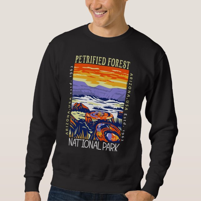 Petrified Forest National Park Vintage Distressed Sweatshirt (Front)