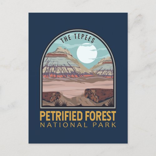 Petrified Forest National Park Vintage Emblem Postcard