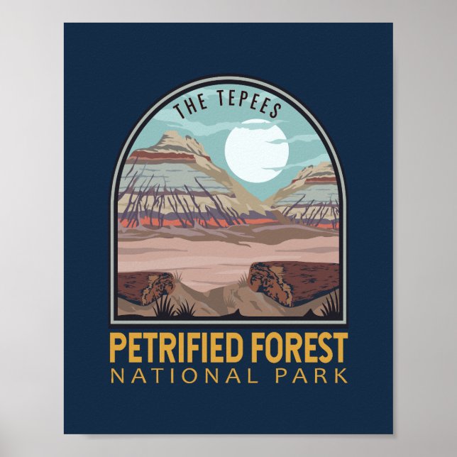 Petrified Forest National Park Vintage Emblem Poster (Front)