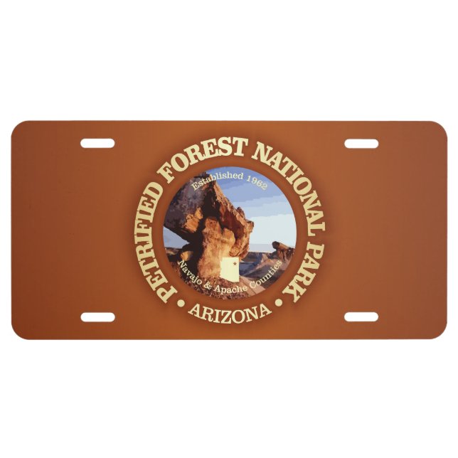 Petrified Forest (NP2) License Plate (Front)