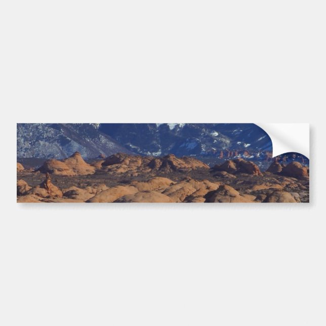 Petrified Sand Dunes At Arches National Park Bumper Sticker (Front)